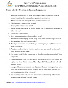 fun interview questions